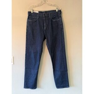 Banana Republic Men Relaxed Fit Dark Wash Denim Jeans 32X32 Straight Leg Blue
